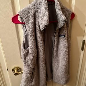 Gray Patagonia fleece vest